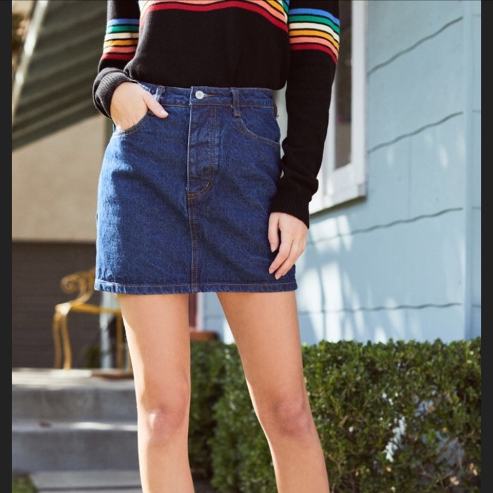 Brandy Melville John Galt Crosby denim jean skirt